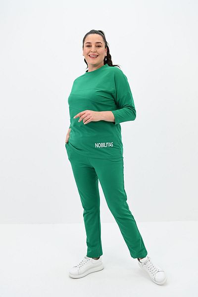 Koza Butik Γυναικείο Σετ φόρμας 8102-24 με στάμπα μεγάλου μεγέθους