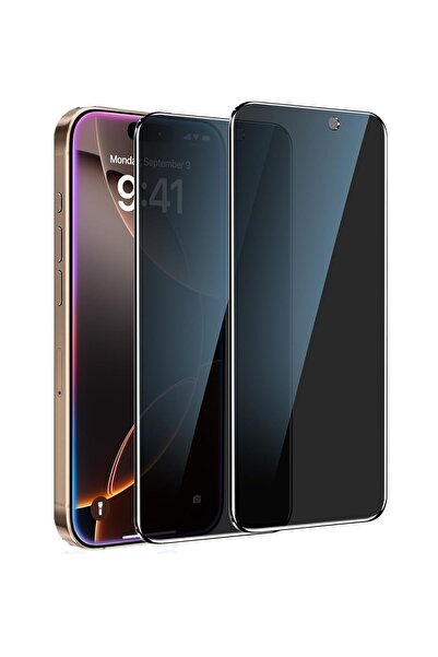 aheaks iPhone 16 Pro Cam Hayalet Tam Kaplayan Ekran Koruyucu Kırılmaz Cam - K...