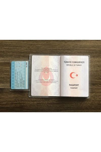 Yerli Transparent Passport Case with Extra Compartment
