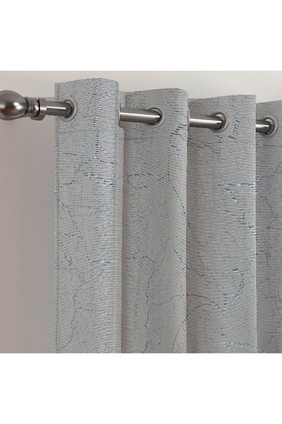 Home Box Glitter 2-Piece Extra Long Jacquard Curtain Set - 140x300 cm
