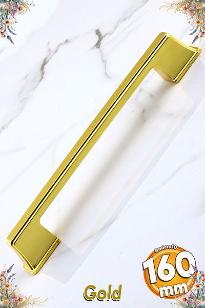 Badem10 Cemre Gold Metal Aur 160 Mm -16 Cm Mobilier Bucătărie Sertar Dulap Dulap Mânere Mâner