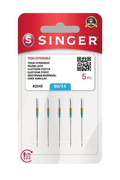 SİNGER Household Sewing Machine Jersey Combed Cotton Needle Number 14 2045-90/14