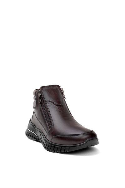 Voyager Γυναικείες άνετες μπότες 9401 Model Brown από γνήσιο δέρμα