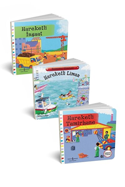 TÜRKİYE İŞ BANKASI KÜLTÜR YAYINLARI Hareketli Kitaplar Ciltli 3 Kitap Set Inş...