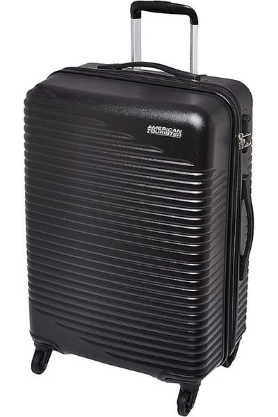 American Tourister حقيبة أمتعة صلبة متوسطة الحجم من Sky Park، سوداء، ضمان عالمي لمدة 3 سنوات