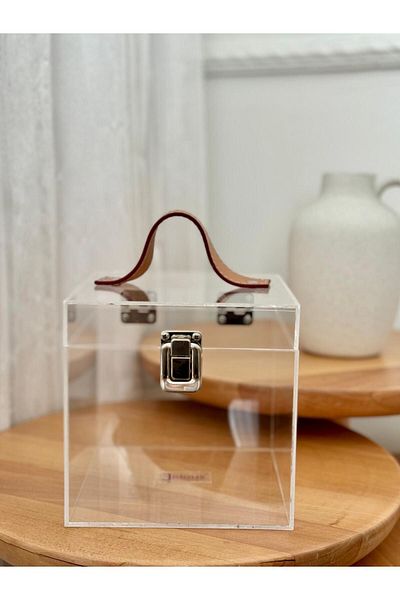 Pleksi Marketi Τσάντα PLEXI Διάφανη Σχεδίαση 15x15x15cm