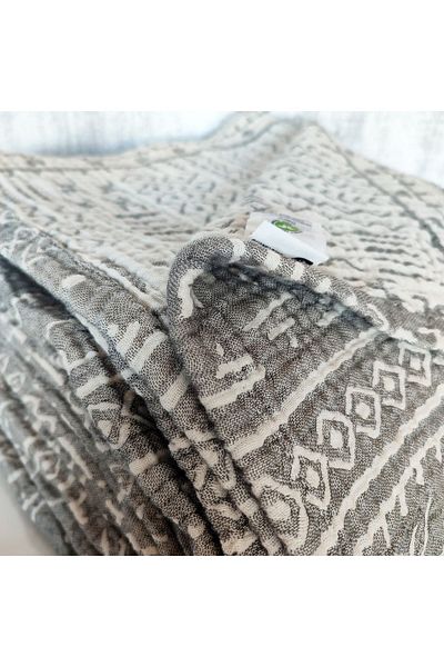destinyhometex Aztec Patterned 4 Layer Oversize Muslin Pillow Case - 100% Cotton 230X250Cm/2 Pieces 50X70Cm