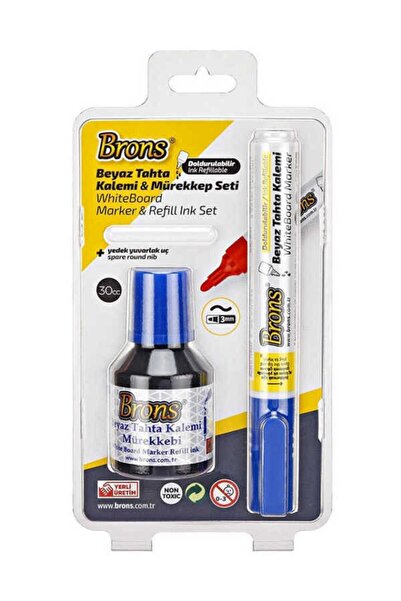 Brons Tahta Kalemi Set Mavi (KALEM MÜREKKEP UÇ) Br-9551