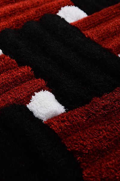 Chilai Home Red Pıazza Σετ 2 τεμαχίων - Σετ χαλιού και καθίσματος τουαλέτας μπάνιου, ακρυλικό