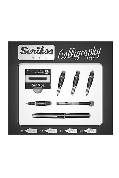 Scrikss Black Calligraphy Set