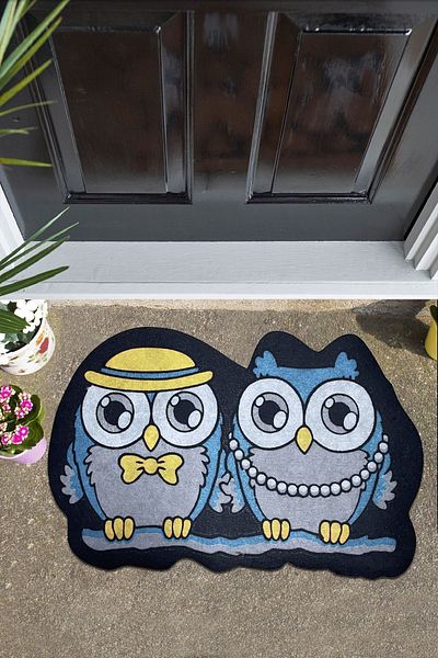 Chilai Home Pvc Noctua Special Cut Interior and Exterior Door Front Mats