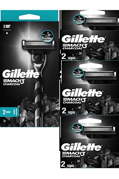 Gillette Mach3 Charcoal 8'li Yedek Tıraş Bıçağı