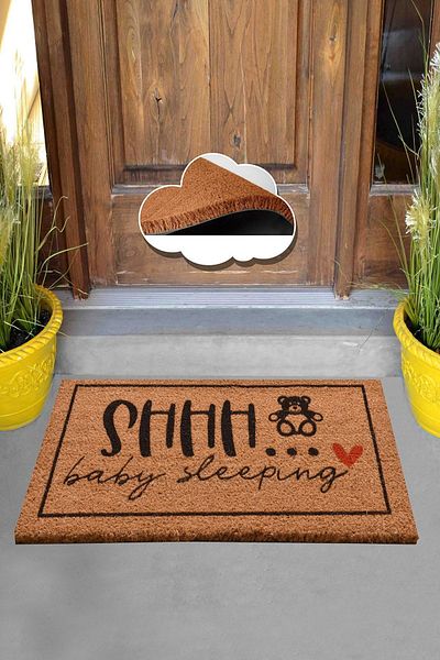 Chilai Home COCO BABY SLEEPING Covoraș natural Koko, Covoraș pentru ușă cu peri