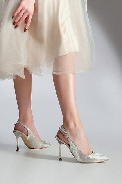 Marjin Damen-Schal mit spitzem Zehenbereich, Abendkleid, klassische Schuhe mit Absatz, Goseva Gold
