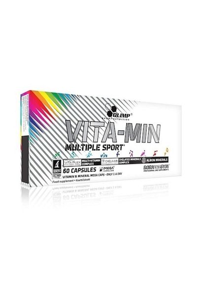 Olimp Vita-min Multiple Sport - 60 Capsules A B1 B2 B12 B3 B5 B6 Biotin Copper Zinc Iron Iodine Calcium