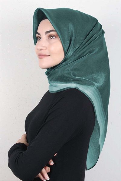 PİRAMİT Mold Green Amber Glitter Scarf - 3009-39
