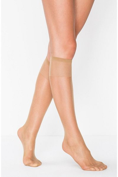 Penti Women's Bronze Fit 20 Shiny Knee Length Trousers Socks, Pack of 6