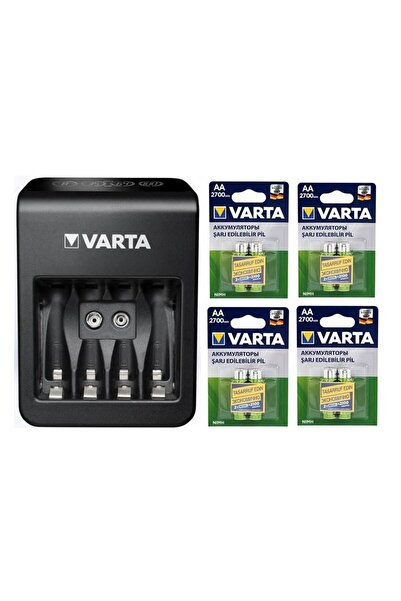 Varta Lcd Plug+ Plus Şarj Cihazı + 8*2700 Mah Aa Şarjlı Pil
