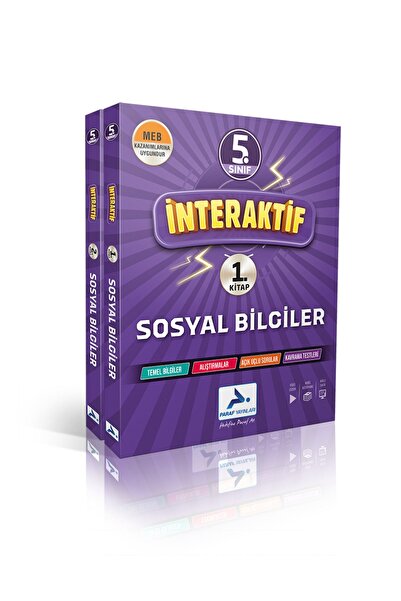 paraf yayınları Paraf 5. Sınıf İnteraktif Sosyal Bilgiler Etkinlikli Soru Bankası 2025