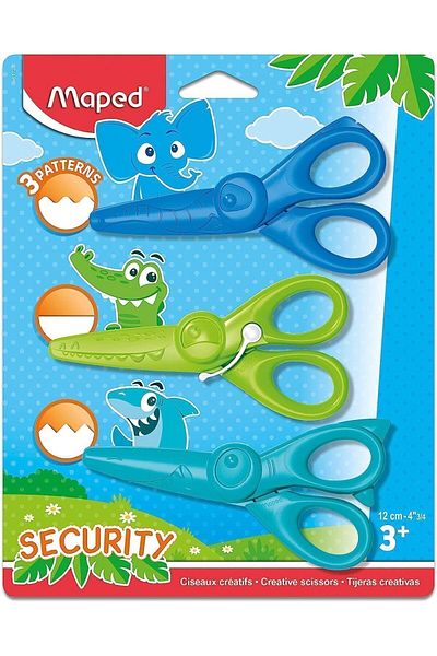 Maped Kidicraft Safety Scissors 3 Pieces Blister Pack 12 Cm981727