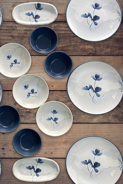 Keramika Blue Magic 15 Piece Aegean Breakfast Set for 6 People - 19863