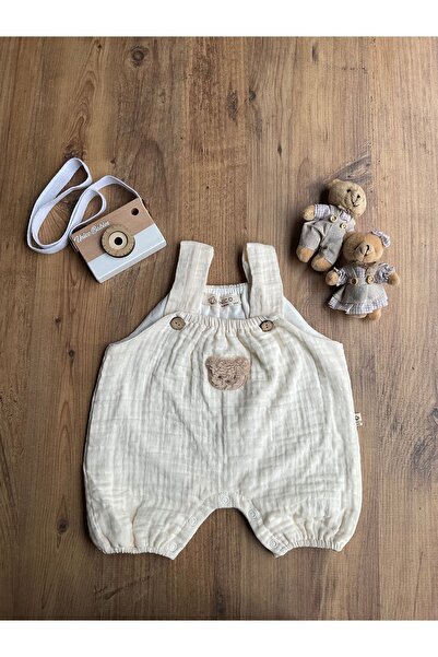 Mini Chics Unisex Teddy Bear Baby Salopette