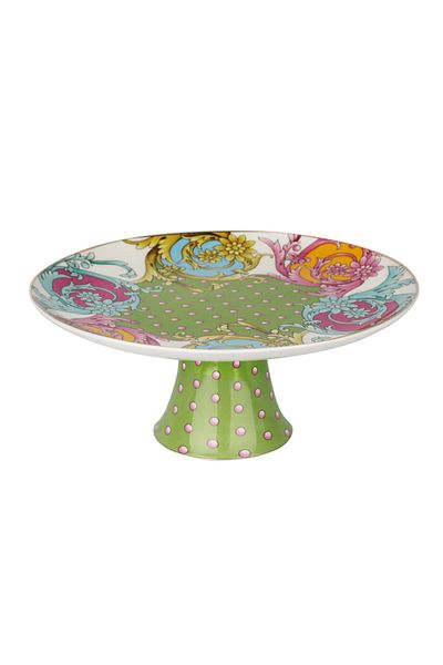 Lucky Art 27 cm Estelle Bone Porcelain - Mixed Patterned Cake and Pastry Stand