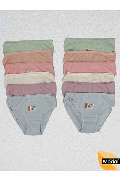 İlke Set de 12 bikini Derby Rib pentru fete - İlke Modal