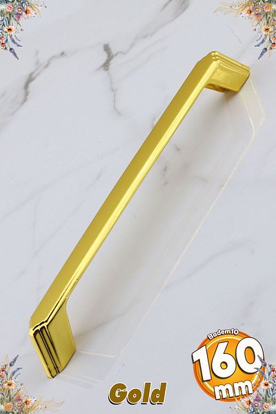 Badem10 Gökçe Mâner metalic auriu 160 mm -16 cm Mobilier Bucătărie Sertar Dulap Dulap Mânere Mâner Mâner Aur