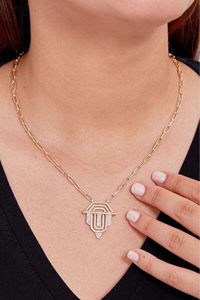 Elika Silver Leyla Serenay Gold Women's Necklace