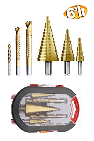 MoonTech Japan Seri 6 Lı Kademeli Matkap Ucu Paslanmaz Sac Delme Seti 3 Parça...