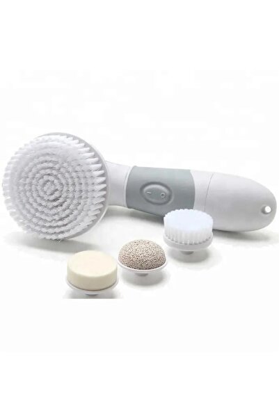 adbeauty 4 Başlıklı Premium Elektronik Vücut-yüz Temizleme Fırçası Seti - Pil...