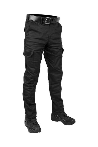 Safari Avm Black Lycra Outdoor Gabardine Cargo Pants