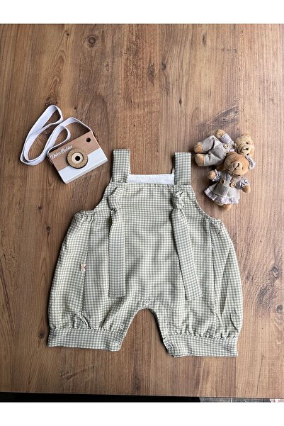 Mini Chics Gingham Unisex Baby Salopet