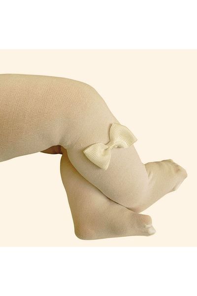 Daymod Baby Mycro Bow Pantyhose Bone