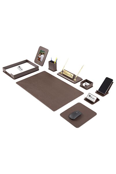 Makrofis 11 Piece Brown Dora Desk Set
