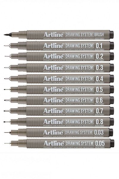 artline Drawing System Teknik Çizim Kalemi 11'li Tam Set-4