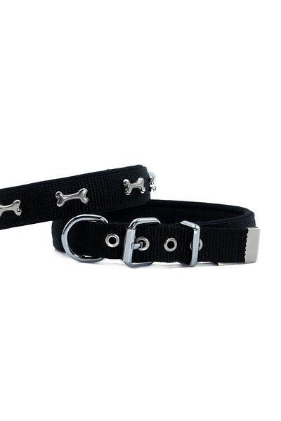 SAVAGE Black Doggie Comfort Boned Neck Collar - 2.0*35-40 cm (Dsbt-2062 m)