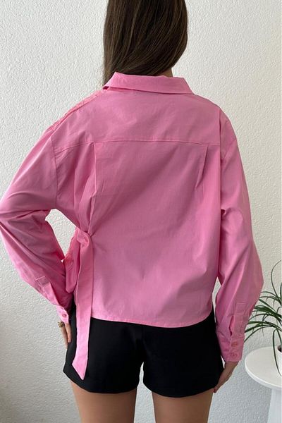 ZAROLİ Cămașă de damă oversize asimetrică cu model în relief