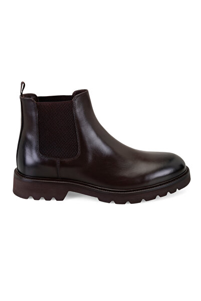 Desa Gaven Kahve Erkek Lastikli Deri Chelsea Bot