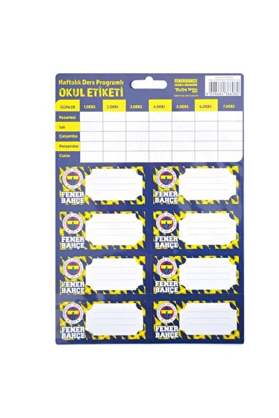 Fenerbahçe Tmn Ders Programlı Okul Etiketi 3 Yp - 463642