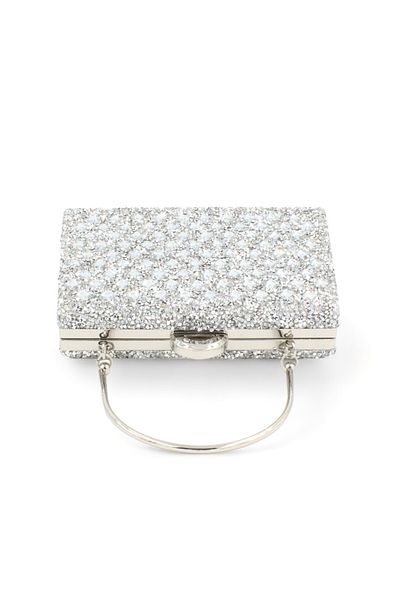 Chantaky 032 2517 Double Sided Silver Crystal Stone Evening Bag Evening Bag