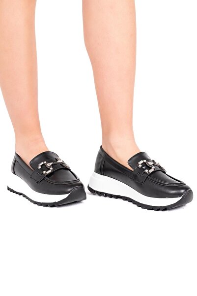 Hacıoğlu Ayakkabı Pantofi de damă confortabili Feta cu toc pană Serrace