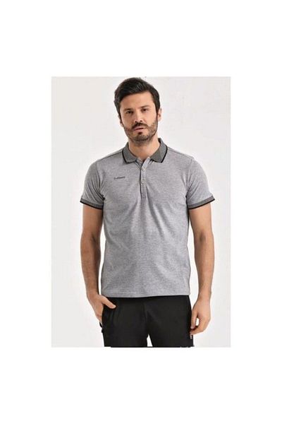 UHLSPORT Μπλουζάκι Polo Neck Cotton Silence Grey 3201131