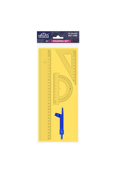 HATAS Economic Drawing Set with Jibs 30 cm with Ruler