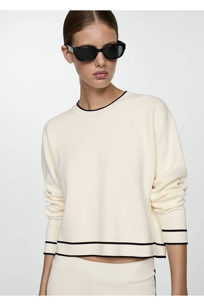 MANGO Woman Contrast Colored Sweater