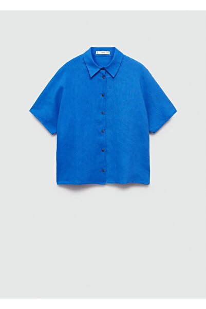 MANGO Woman %100 keten gömlek