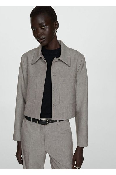 MANGO Woman Kurze Jacke mit Taschen
