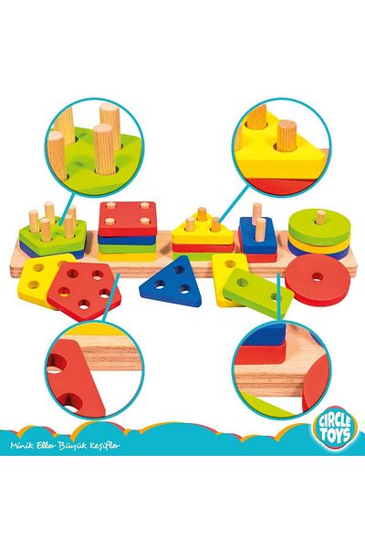 Circle Toys Wooden Geometric Shapes