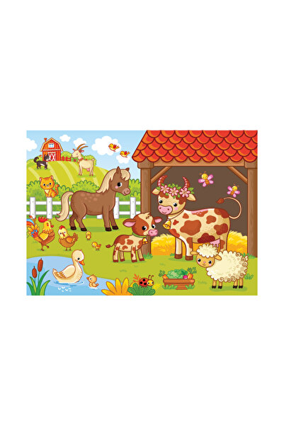 Blue Focus 24 Parça Yer Puzzle - Çiftlik Hayvanları (Farm Animals)